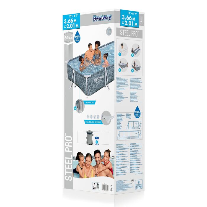Каркасный бассейн Bestway 366x201x66см, фильтр-насос. BW 561FV