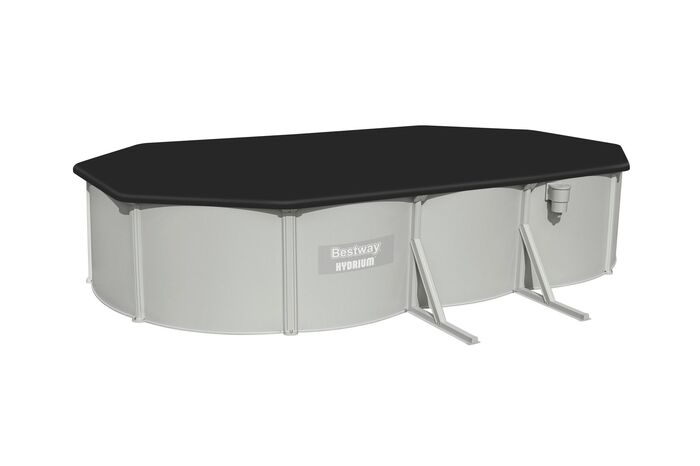Стальной бассейн Bestway Hydrium Oval Pool 610х360х120 см + песочный ф/насос 5678 л/ч, лестница, тент, подстилка