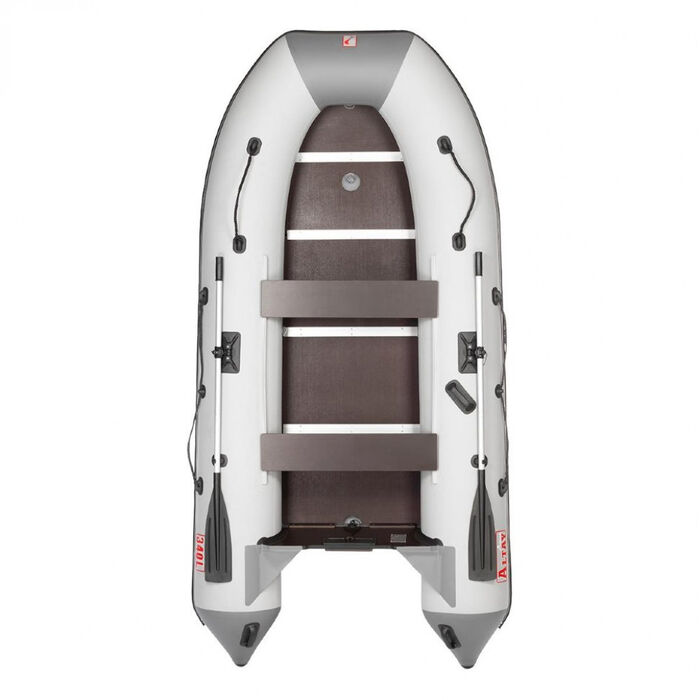 Лодка ПВХ под мотор Тонар Алтай 340L (бело-серая)