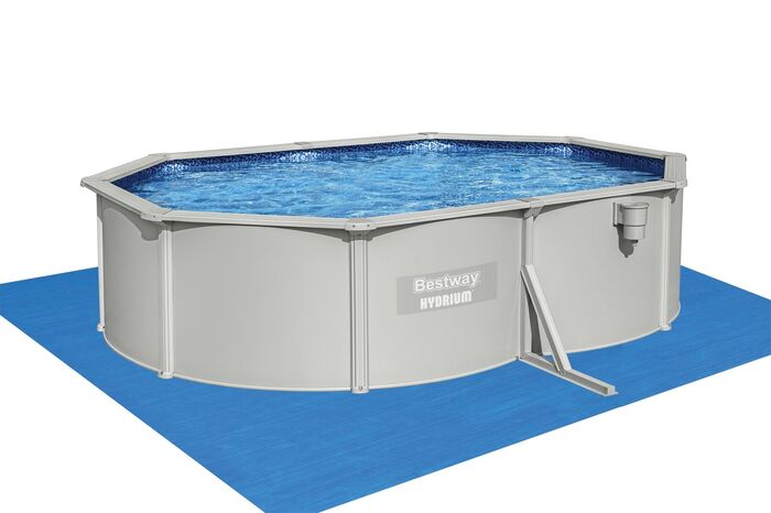 Cтальной бассейн Bestway Hydrium Oval Pool 500х360х120 см + песочный ф/насос 3028 л/ч, лестница, тент, подстилка