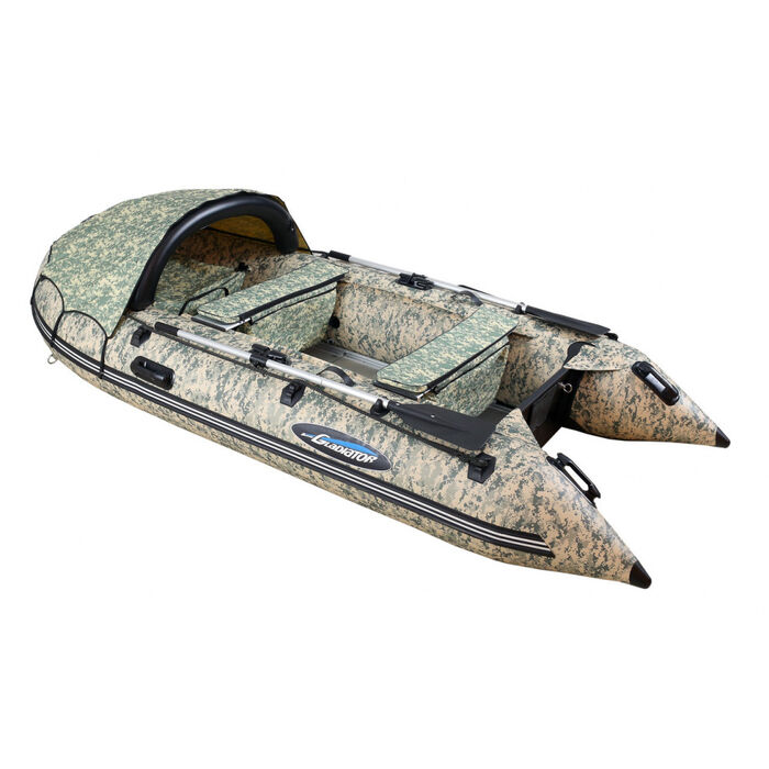 Гладиатор C420AL CAMO цифра (Active) килевая с алюминиевым полом со стрингерами - моторная надувная лодка ПВХ