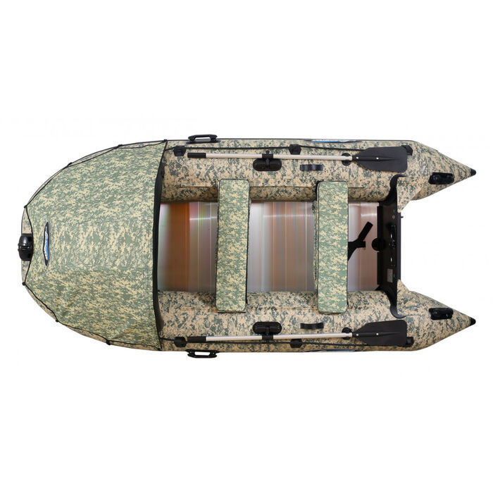 Гладиатор C420AL CAMO цифра (Active) килевая с алюминиевым полом со стрингерами - моторная надувная лодка ПВХ