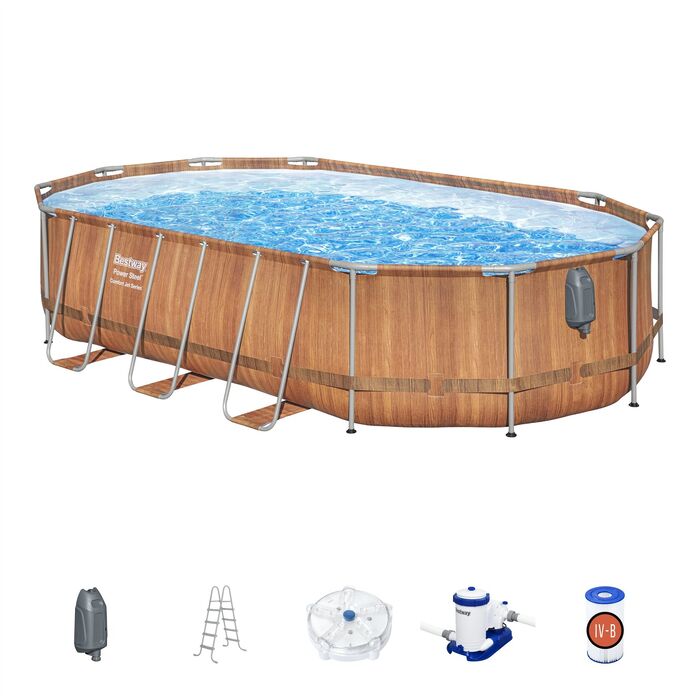 Каркасный бассейн Bestway Power Steel, 610 x 366 x 122 см