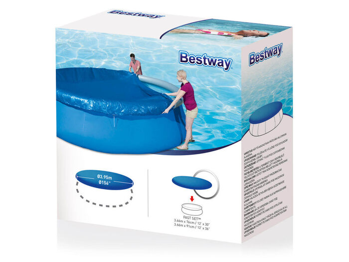Тент для бассейнов с надувным бортом Bestway Fast Set Pools 366 см