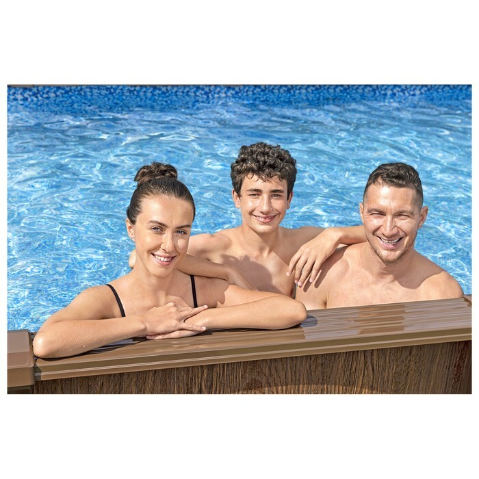 Каркасный бассейн Bestway Hydrium 730 х 360 х 130 см + песочный ф/насос 5678 л/ч, лестница, тент, подстилка