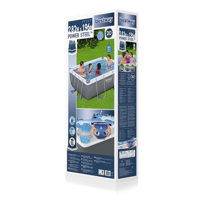 Каркасный бассейн Bestway 282х196х84 см + фильтр-насос 1249 л/ч