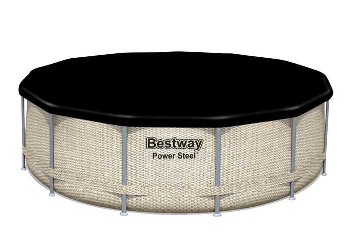 Каркасный бассейн Bestway 396х107 см + фильтр-насос 2006 л/ч, тент, лестница, навес от солнца