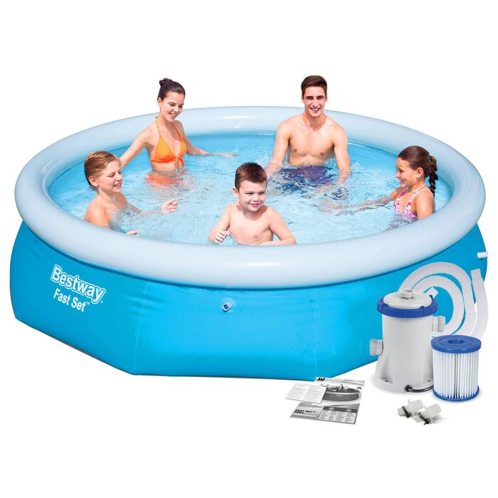 Надувной бассейн Bestway Fast Set Pools 305х76 см + фильтр-насос 1249 л/ч