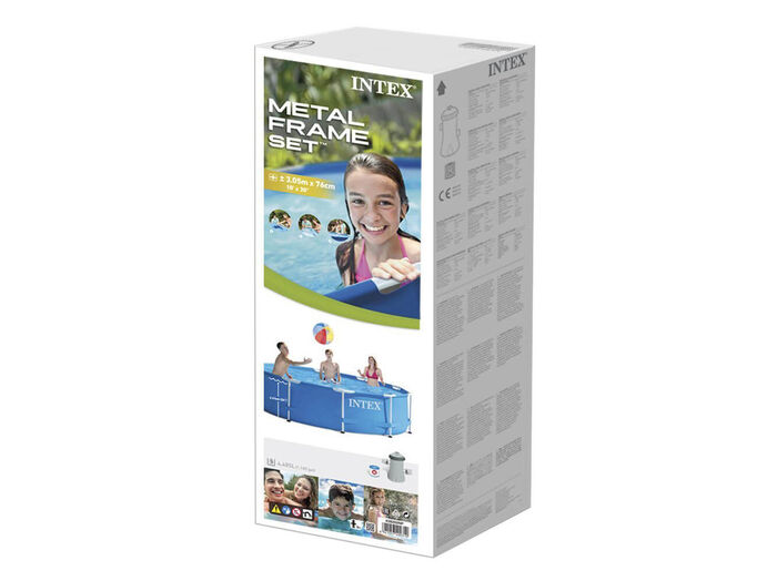 Бассейн Intex Metal Frame 305х76 см + фильтр-насос 1250 л/ч