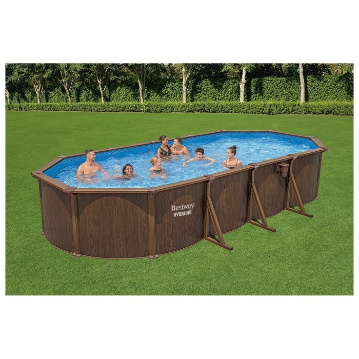Каркасный бассейн Bestway Hydrium 730 х 360 х 130 см + песочный ф/насос 5678 л/ч, лестница, тент, подстилка
