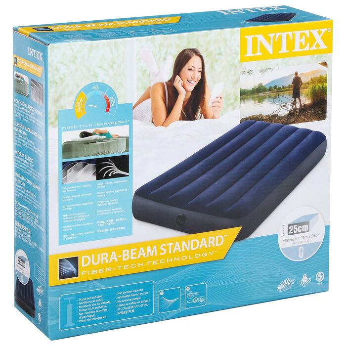 Матрас надувной Classic Downy Fiber-Tech, 99 x 191 x 25 см, 64757 INTEX