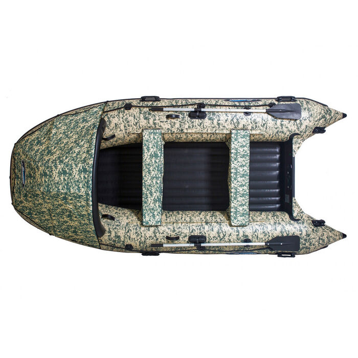 Гладиатор E420 CAMO (Air) с надувным дном низкого давления (НДНД), камуфляж - моторная надувная лодка ПВХ