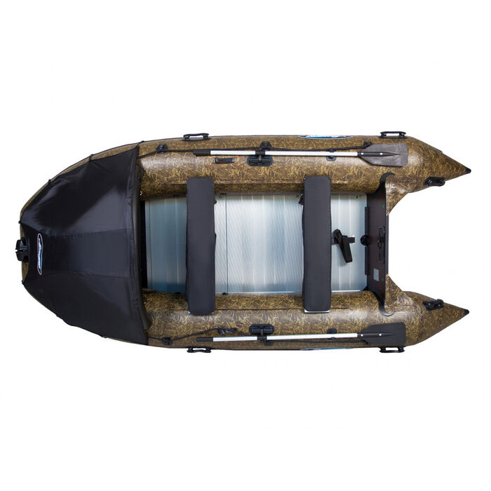 Гладиатор C370AL CAMO цифра (Active) килевая с алюминиевым полом со стрингерами - моторная надувная лодка ПВХ