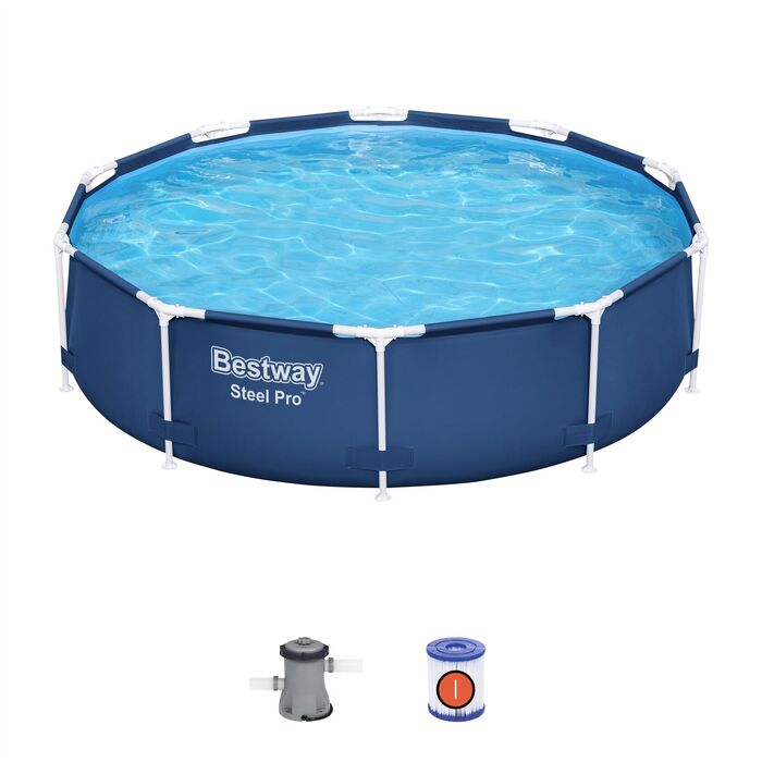 Бассейн Bestway Steel Pro 305х76 см + фильтр-насос 1249 л/ч