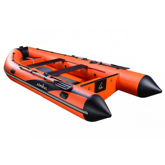 Адмирал RIB 410 Orange - классический RIB - жестко-надувная моторная лодка ПВХ