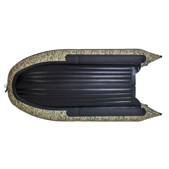 Гладиатор E450 CAMO (Air) с надувным дном низкого давления (НДНД), камуфляж - моторная надувная лодка ПВХ
