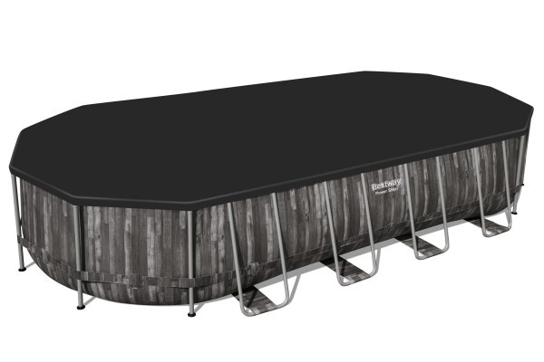 Каркасный бассейн Power Steel 732х366х122см, 25495л, фил.-насос 9463л/ч, лестница, тент, попл.-доз.