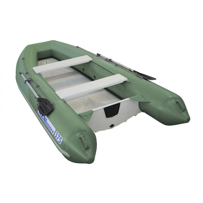 Складной РИБ WinBoat 375RF Sprint LUXE с плоской стеклопластиковой палубой - жёстко-надувная моторная лодка