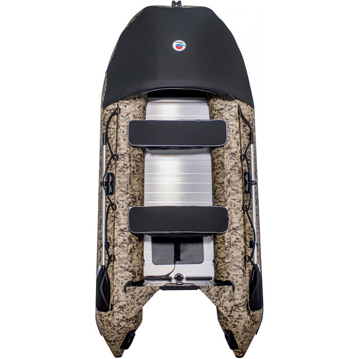 Лодка SMarine Max-360 Камуфляж килевая, с алюминиевым пайолом и стрингерами- моторная надувная лодка ПВХ
