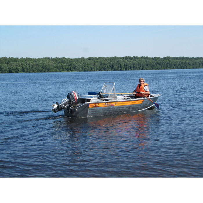 Wellboat-46 консоль - алюминиевая моторная лодка