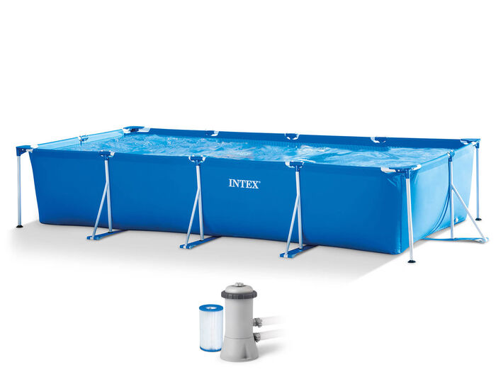 Бассейн Intex Rectangular Frame 450х220х84 см + фильтр-насос 2006 л/ч