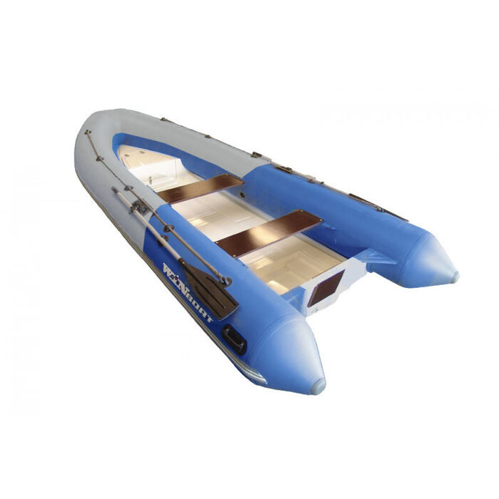 WinBoat 390R с плоской палубой, носовым рундуком - классический РИБ - жёстко-надувная моторная лодка