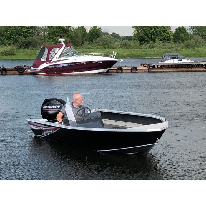 Windboat 45С EVO Fish одноконсольная - алюминиевая моторная лодка