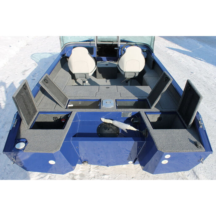 Windboat 4.6DС EVO Fish двухконсольная - алюминиевая моторная лодка