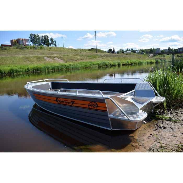 Wellboat-42 NexT румпельное управление - алюминиевая моторная лодка