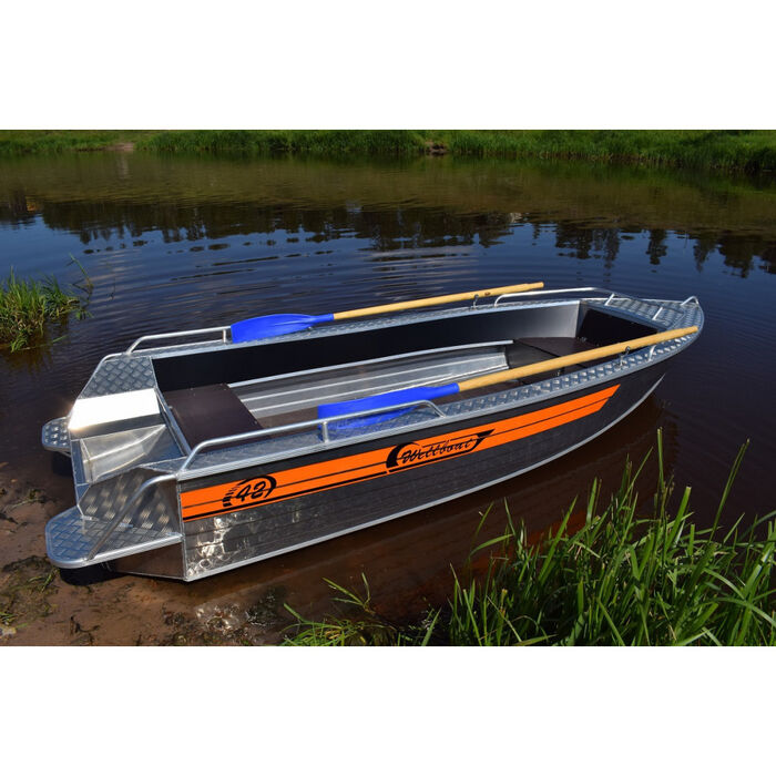Wellboat-42 NexT румпельное управление - алюминиевая моторная лодка