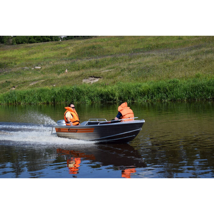 Wellboat-42 NexT румпельное управление - алюминиевая моторная лодка