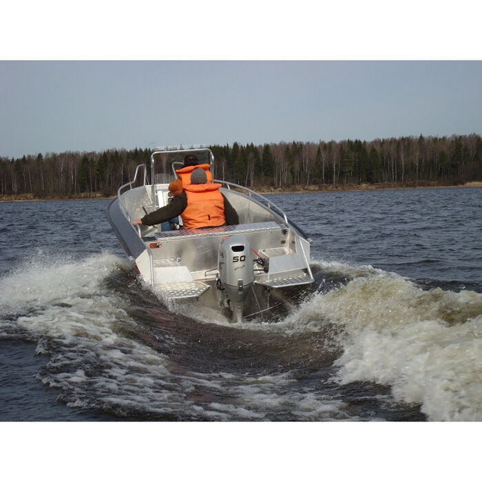 Wellboat-51 CC консоль - алюминиевая моторная лодка