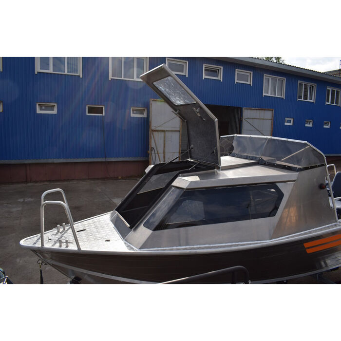 Wellboat-53 рубка - алюминиевая моторная лодка