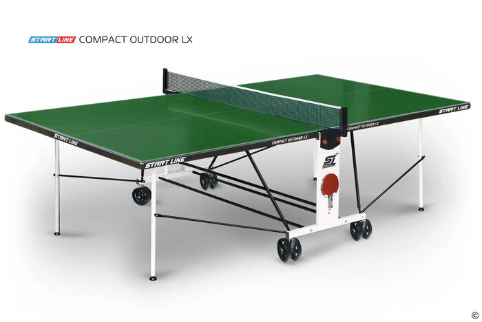 Стол теннисный Compact-2 LX Всепогодный Зеленый