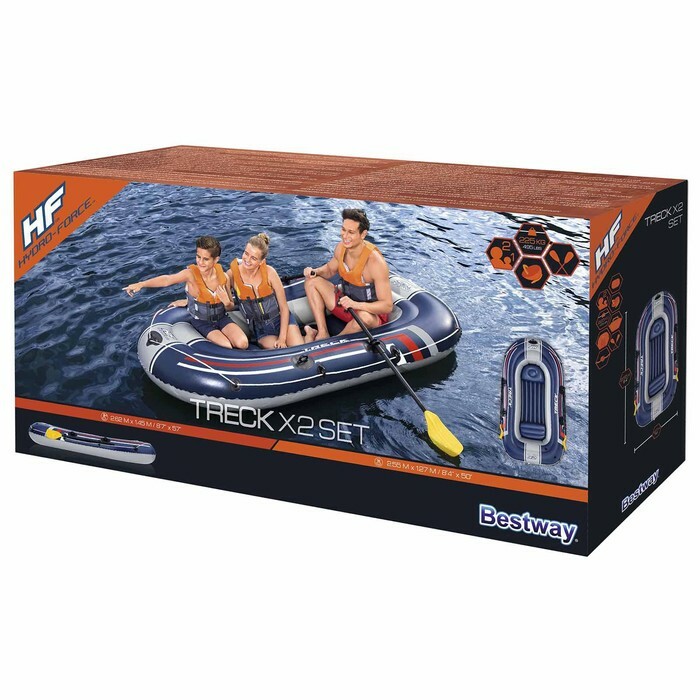 Лодка Bestway Treck X2, 2 местная, 255х127х36 см