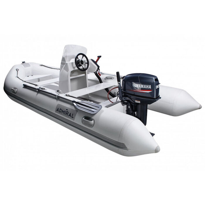 Адмирал RIB 410 с консолью - классический RIB - жестко-надувная моторная лодка ПВХ