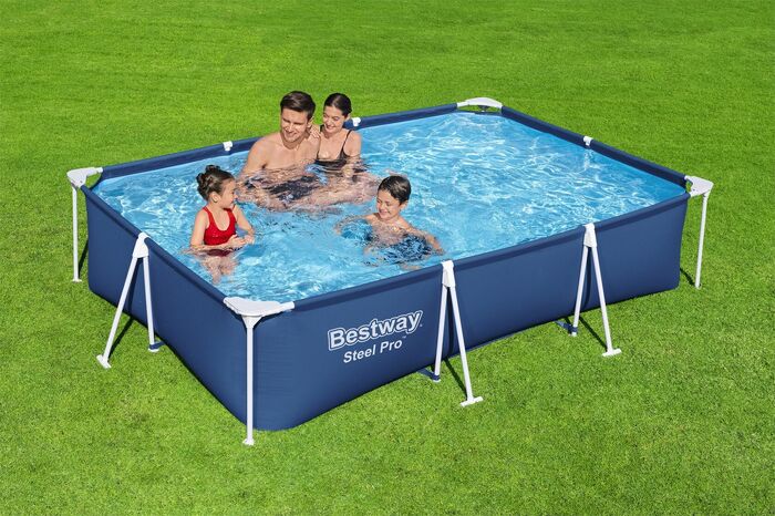 Каркасный прямоугольный бассейн Bestway 300х201х66 см + фильтр-насос 1249 л/ч (56411 BW).