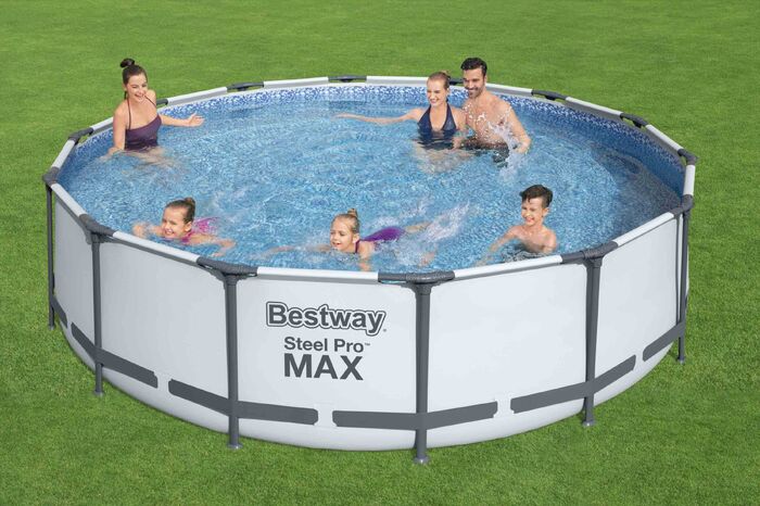 Каркасный бассейн Bestway 457х122 см + фильтр-насос 3028 л/ч, тент, лестница