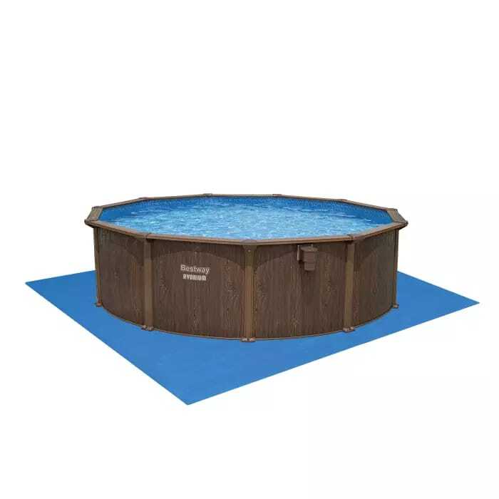 Стальной бассейн Bestway Hydrium 490 х 130 + песочный ф/насос 5678 л/ч, лестница, тент, подстилка, дозатор для химии