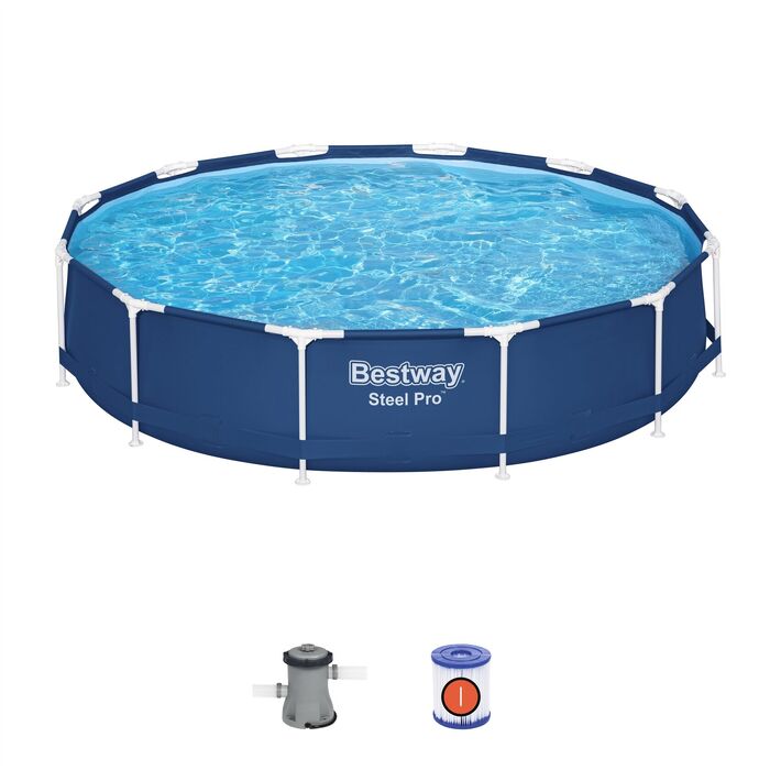 Каркасный бассейн Bestway Steel Pro 366х76 см + фильтр-насос 1249 л/ч