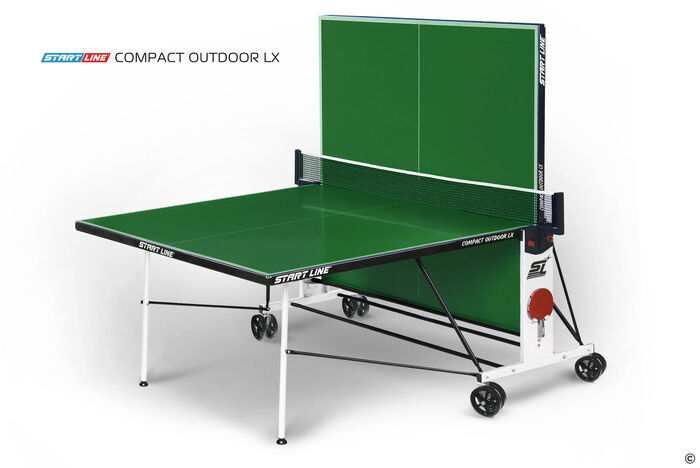 Стол теннисный Compact-2 LX Всепогодный Зеленый