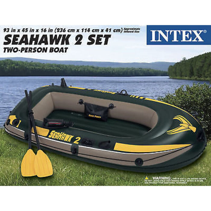 Лодка надувная двухместная Intex Seahawk 200 68347