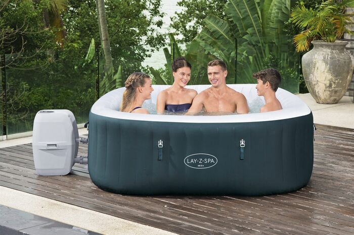 SPA бассейн Ibiza AirJet, 180 x 180 x 66 см, фильтр-насос, тент, дозатор для химии, аэромассаж