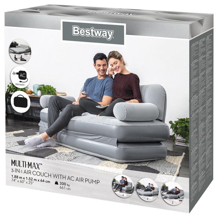 Диван-кровать надувной 3в1, 152х188х64см , Bestway