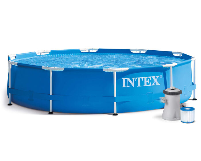 Бассейн Intex Metal Frame 305х76 см + фильтр-насос 1250 л/ч
