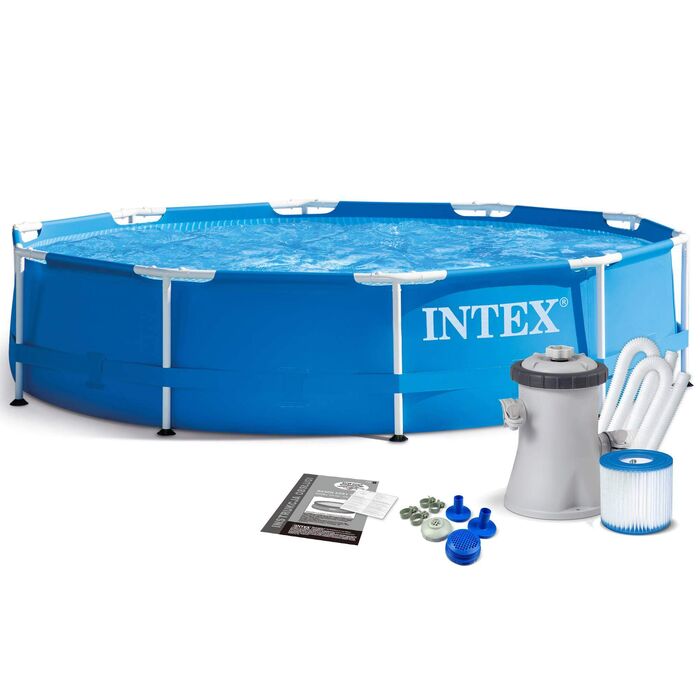 Бассейн Intex Metal Frame 305х76 см + фильтр-насос 1250 л/ч