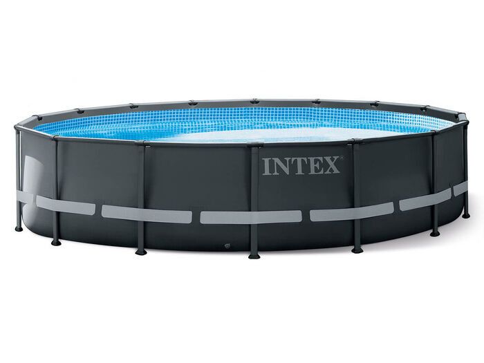 Каркасный бассейн Intex Ultra Frame, 488х122 см + песочный ф/насос 4500 л/ч, лестница, тент, подстилка